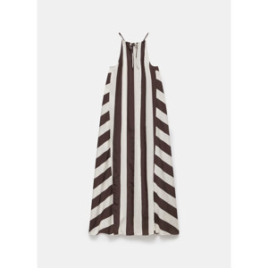 Mint Velvet Brown Stripe Halter Maxi Dress